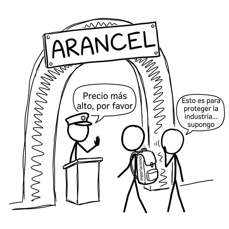 Un arancel como puerta de parque temático