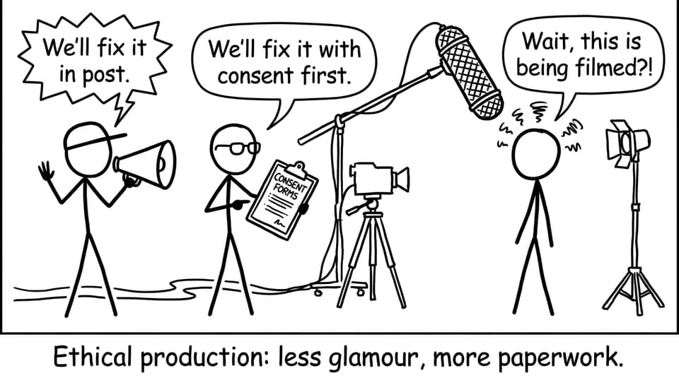Consent forms vs “we’ll fix it in post” on a chaotic student set