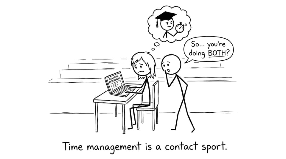 College student juggling two worlds