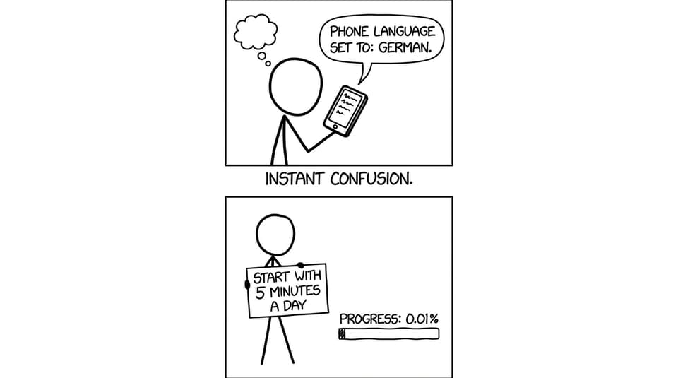 Phone set to German, instant confusion