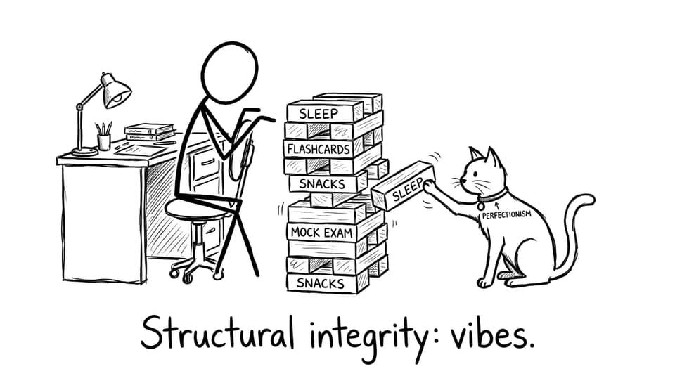 Study plan Jenga and the cat named perfectionism