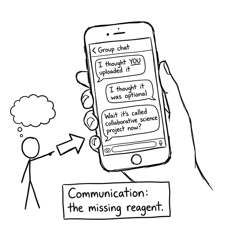 Group chat confusion comic