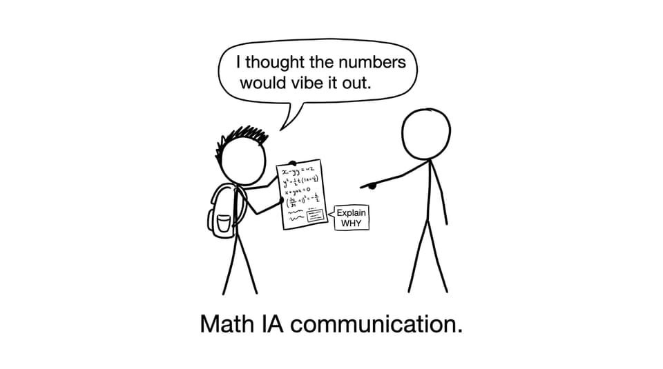 A student learns equations are not enough