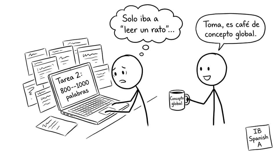 Estudiante con demasiadas pestañas y concepto global