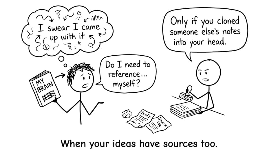 When your ideas have sources too.