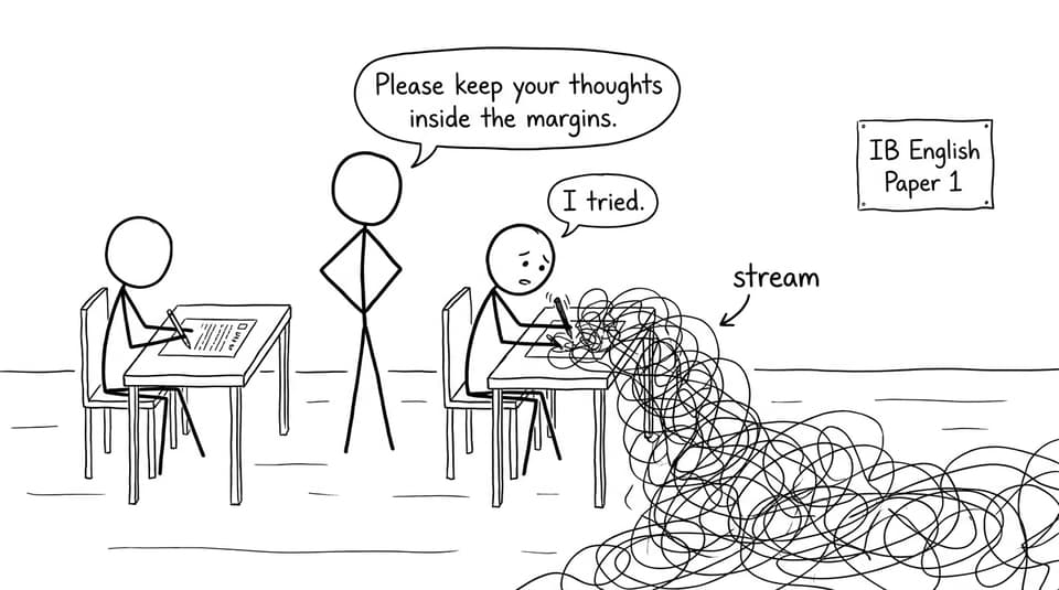Exam hall margins comic