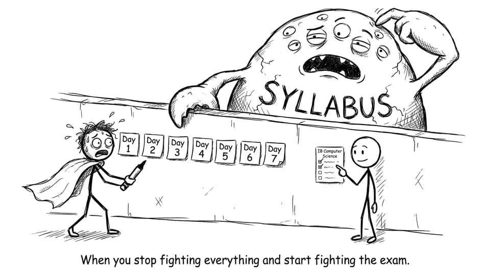 Seven-day syllabus monster comic
