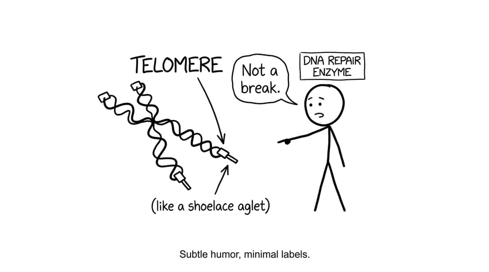 Telomere aglet: “Not a break.”
