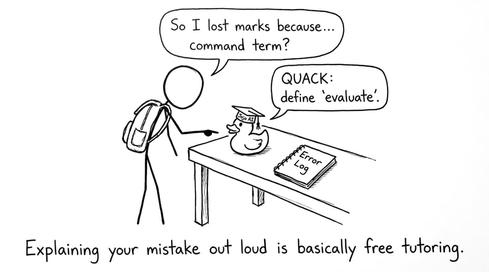 Explaining your mistake out loud is basically free tutoring.