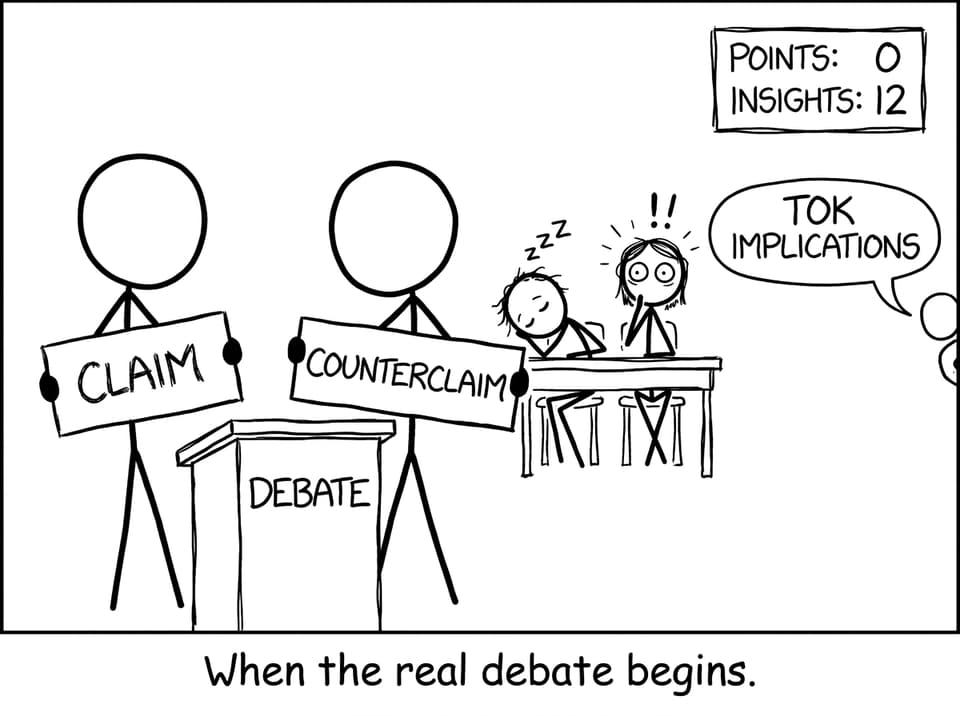 Debate scoreboard: Points 0, Insights 12
