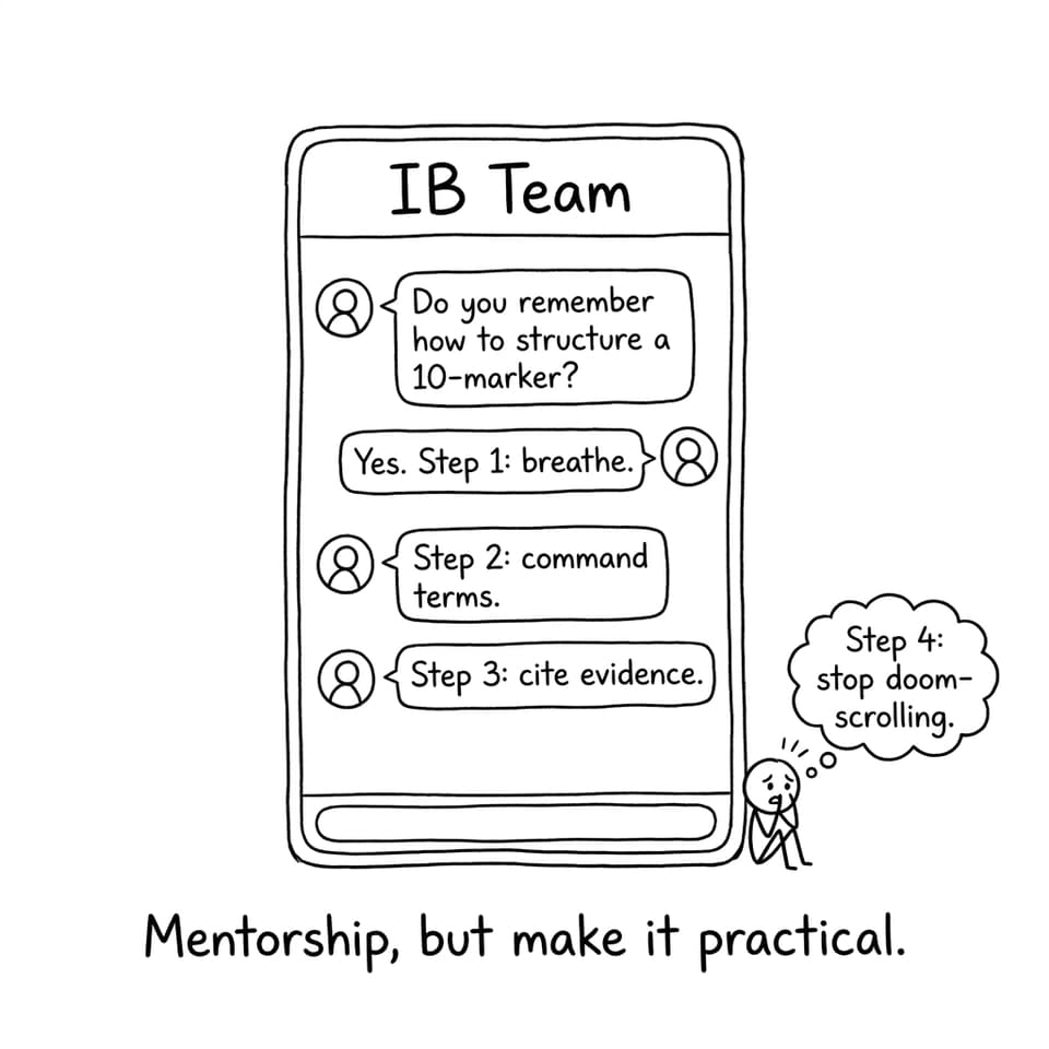 Group chat mentorship comic