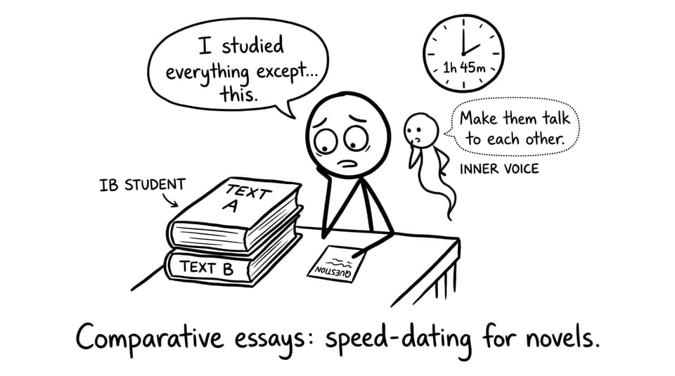 Student facing two texts and a tiny question