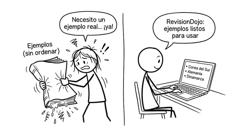Comic: ejemplos reales y RevisionDojo