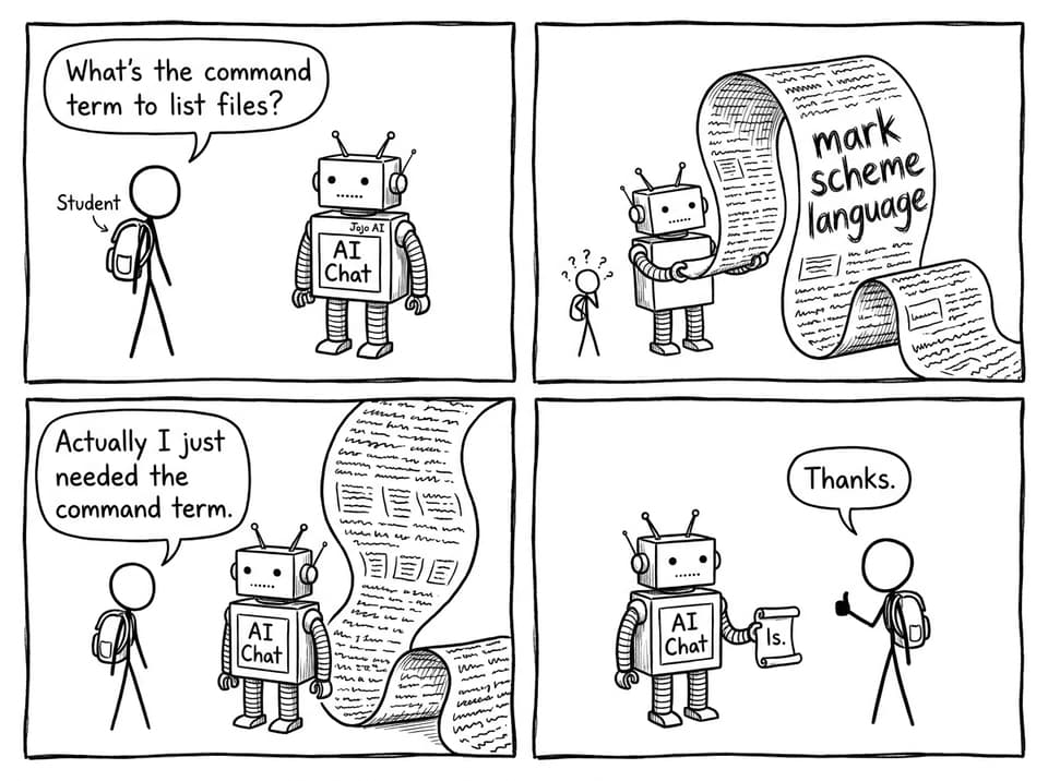AI Chat gives a scroll, then one sentence