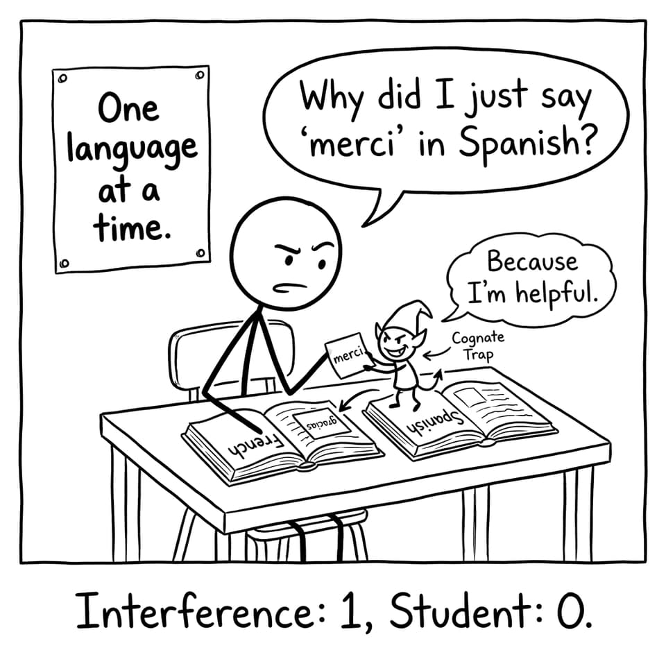 A gremlin causes language interference