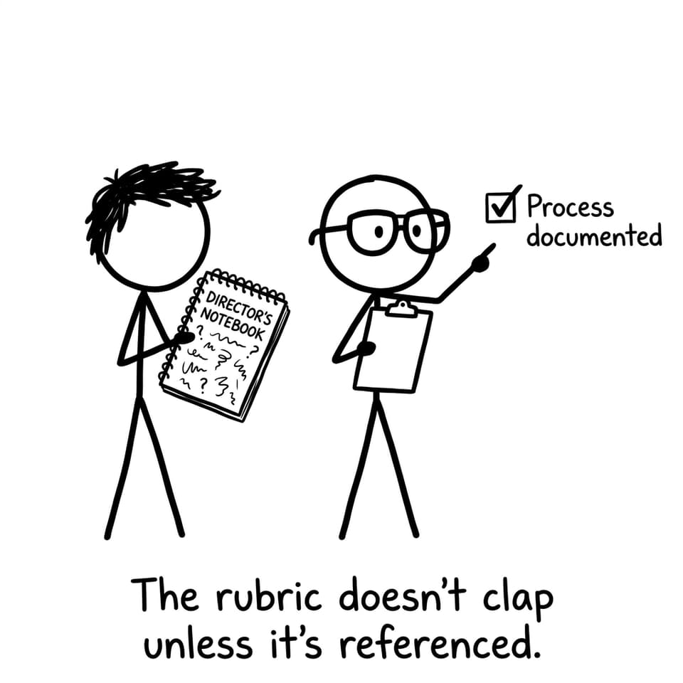 The rubric doesn’t clap unless it’s referenced