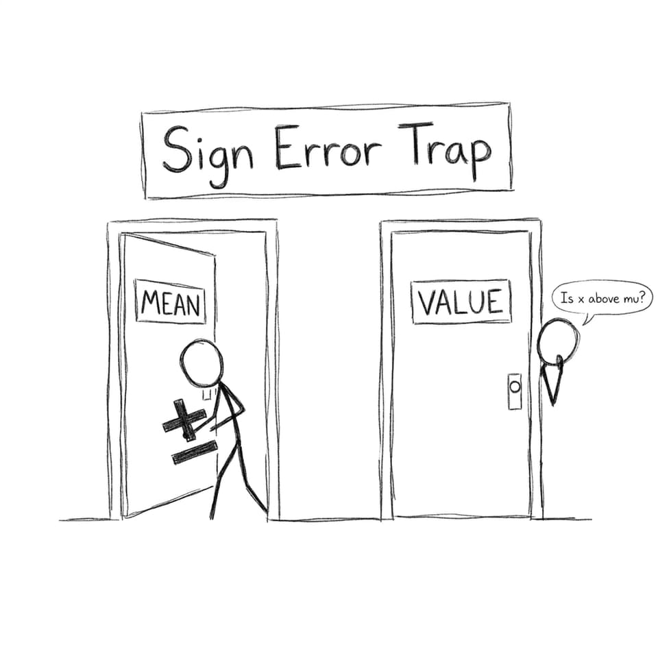 Sign error trap doors