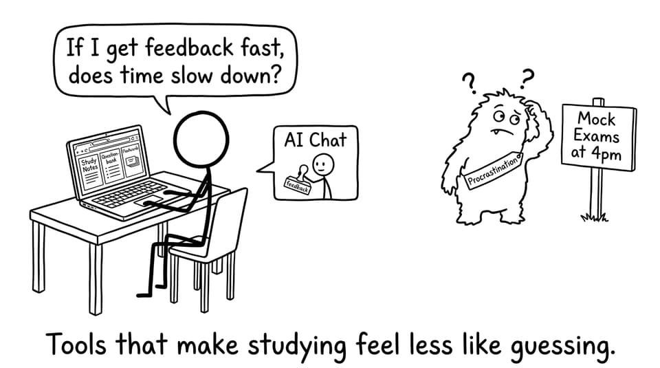 Study tools vs Procrastination monster