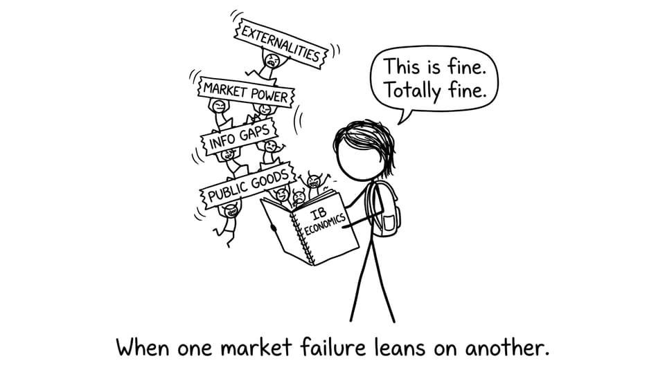 Market failures Jenga comic