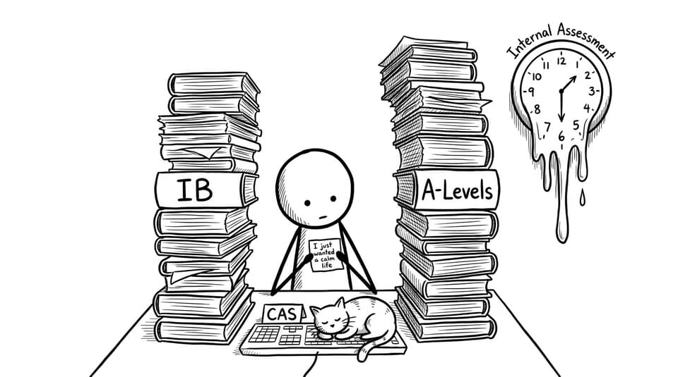 Student choosing between IB and A-Levels