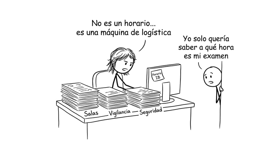 Comic: “No es un horario... es una máquina de logística”