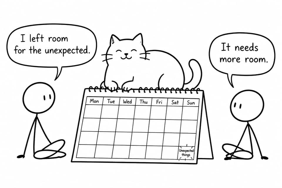Two students discover that unexpected events need more calendar space