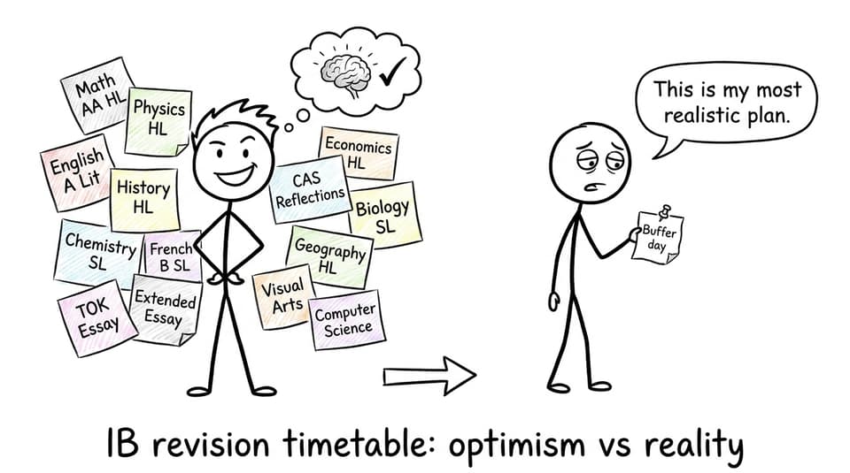 IB revision timetable: optimism vs reality