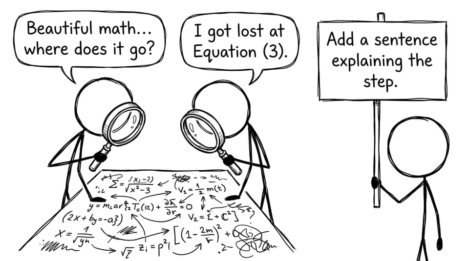 Examiners searching for the point