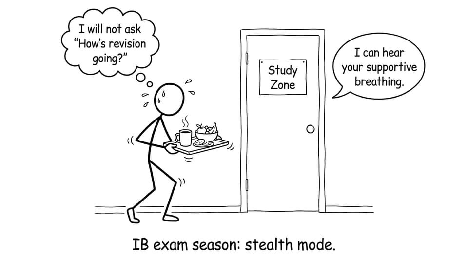 IB exam season: stealth mode.