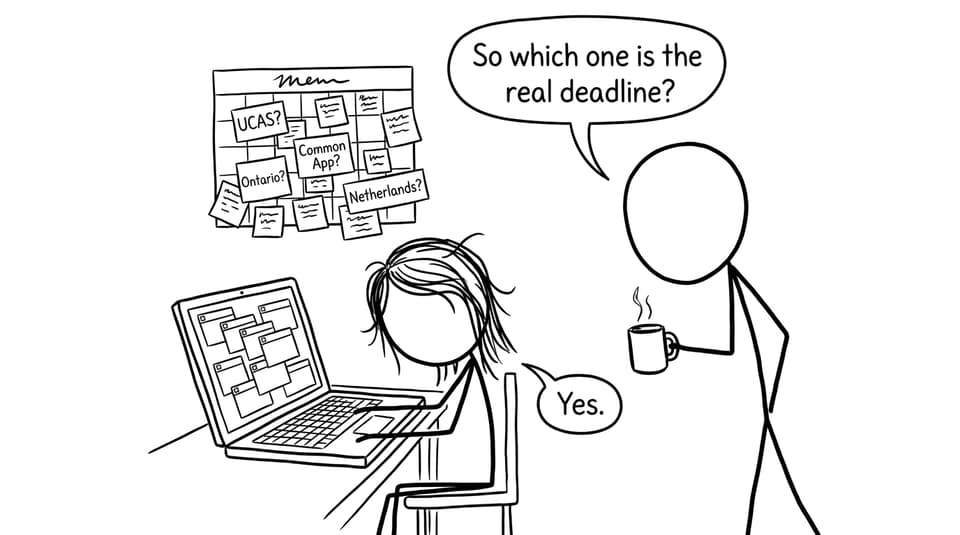 A stressed student juggling portals and deadlines