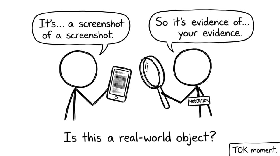 Screenshot of a screenshot TOK joke