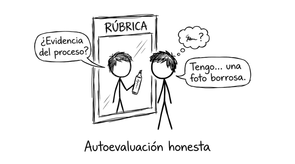 Comic: espejo rúbrica