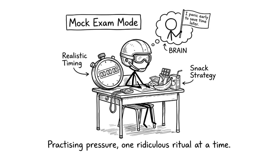 Student entering mock exam mode