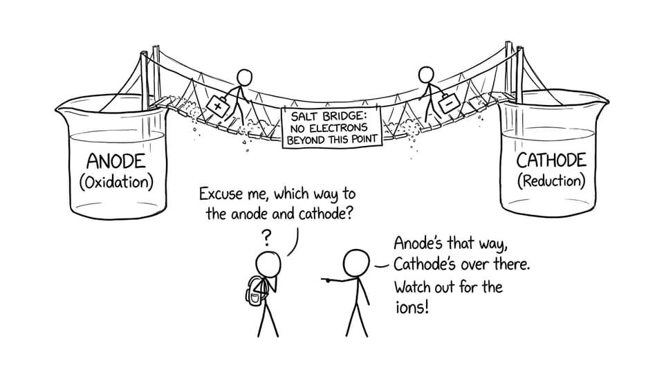 Salt bridge as a literal bridge for ions