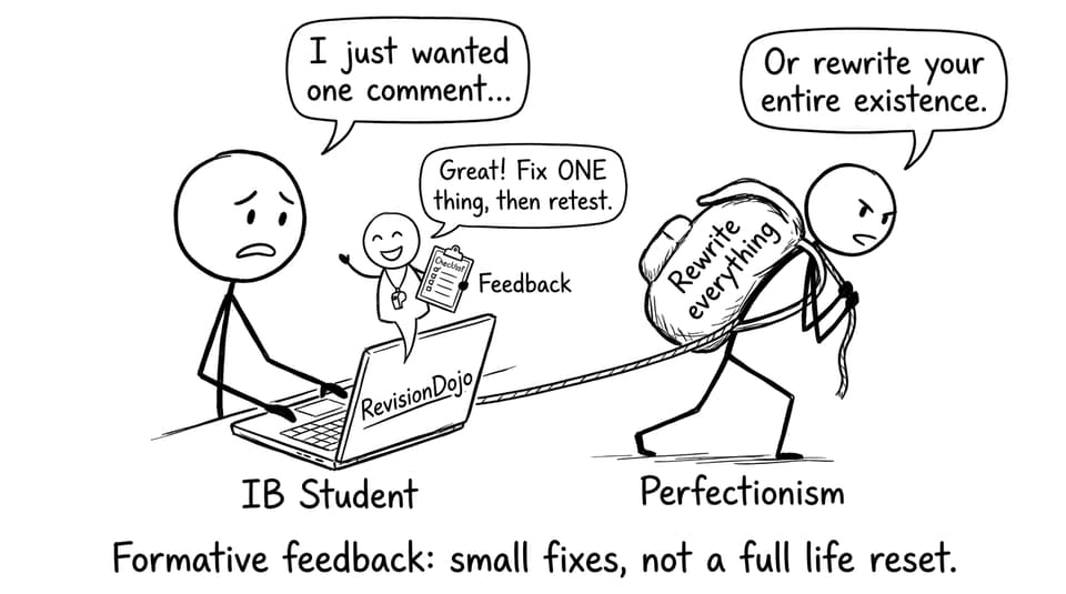 Formative feedback: small fixes, not a full life reset.