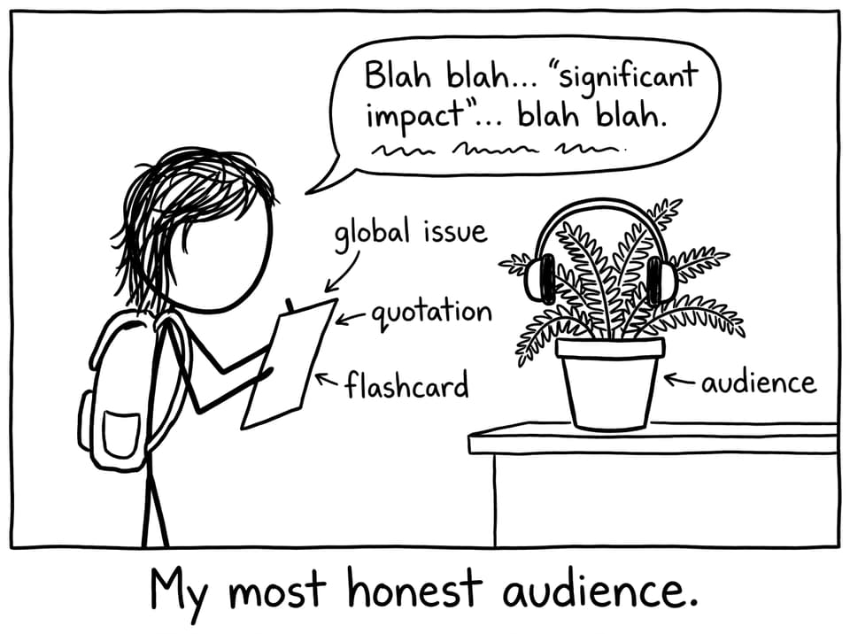 Practicing an IO to a houseplant