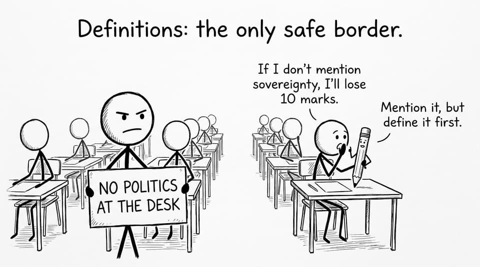 Exam hall joke about defining sovereignty
