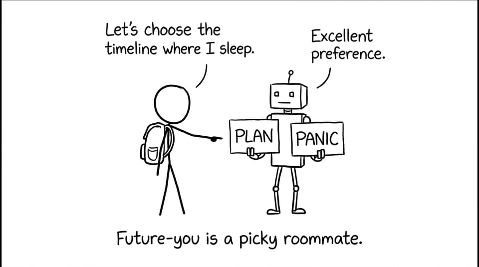 Choosing plan over panic