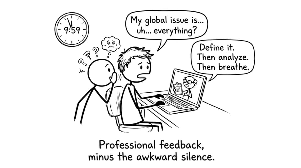 Professional feedback, minus the awkward silence.
