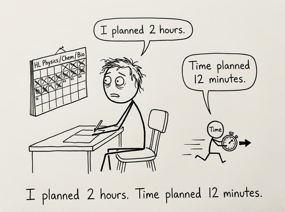 Comic: Time running away from your study plan