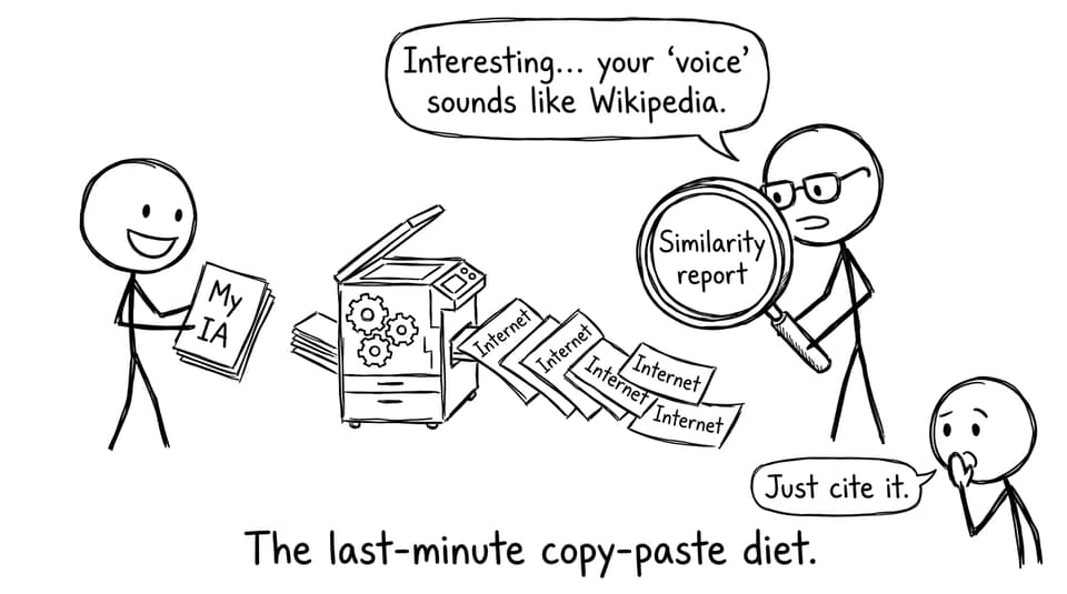 Student vs similarity report comic