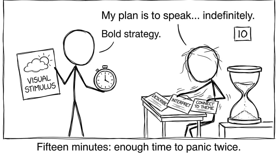 Fifteen minutes: enough time to panic twice.