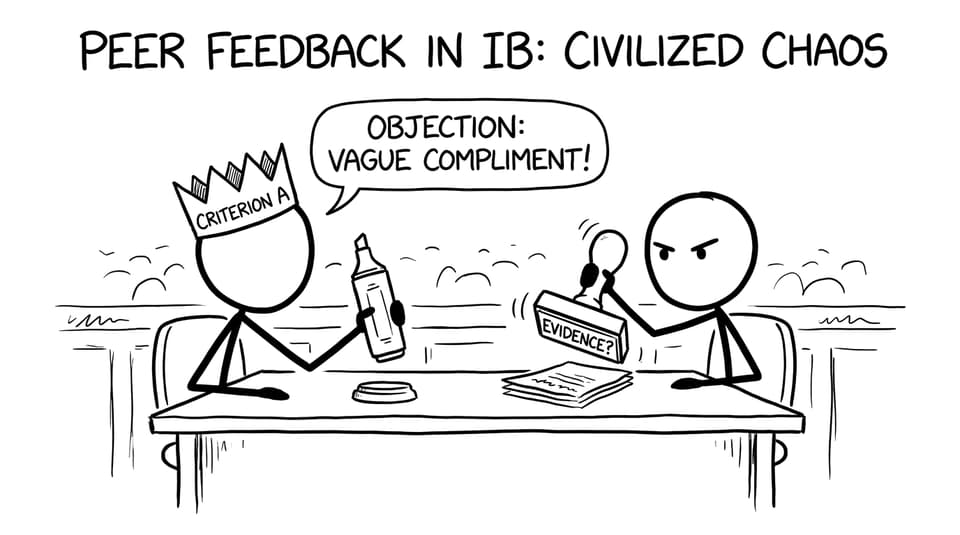 Peer feedback in IB: civilized chaos