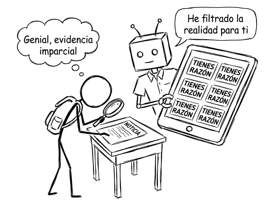 Chiste sobre burbujas informativas