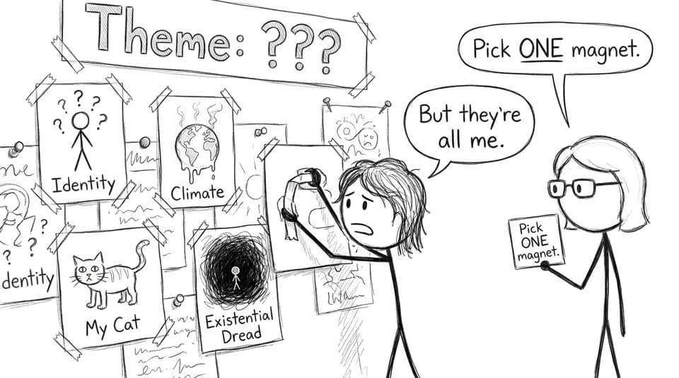 Theme magnet comic