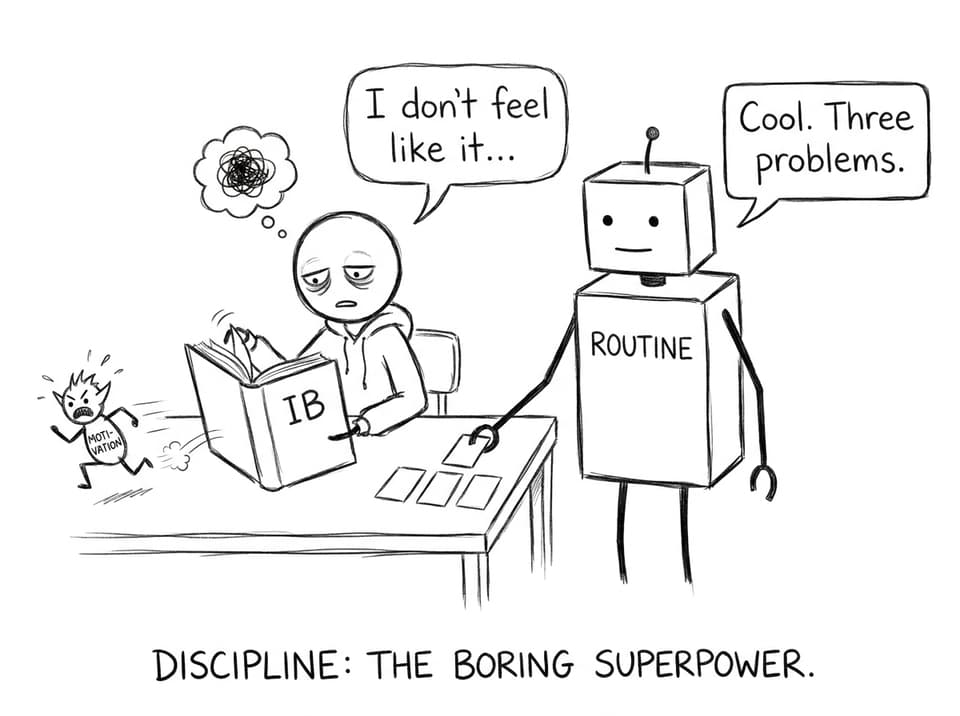 A comic about motivation vs routine