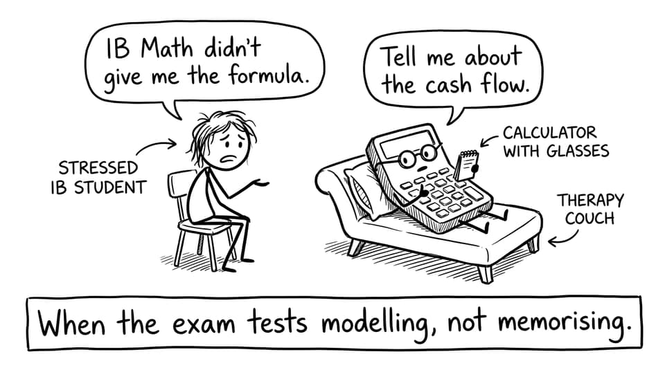 Student therapy session with a calculator