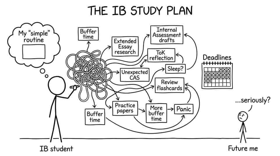 A student builds a “simple routine” flowchart that becomes spaghetti