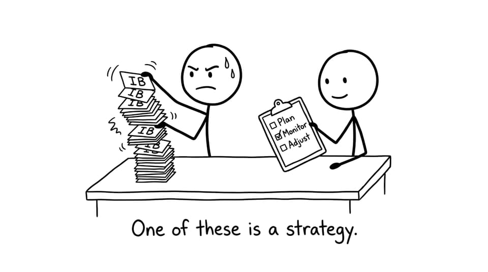 Tower of flashcards vs calm checklist