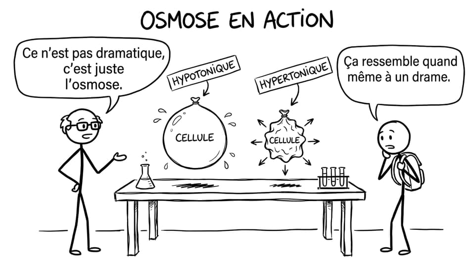 Osmose: drame de labo